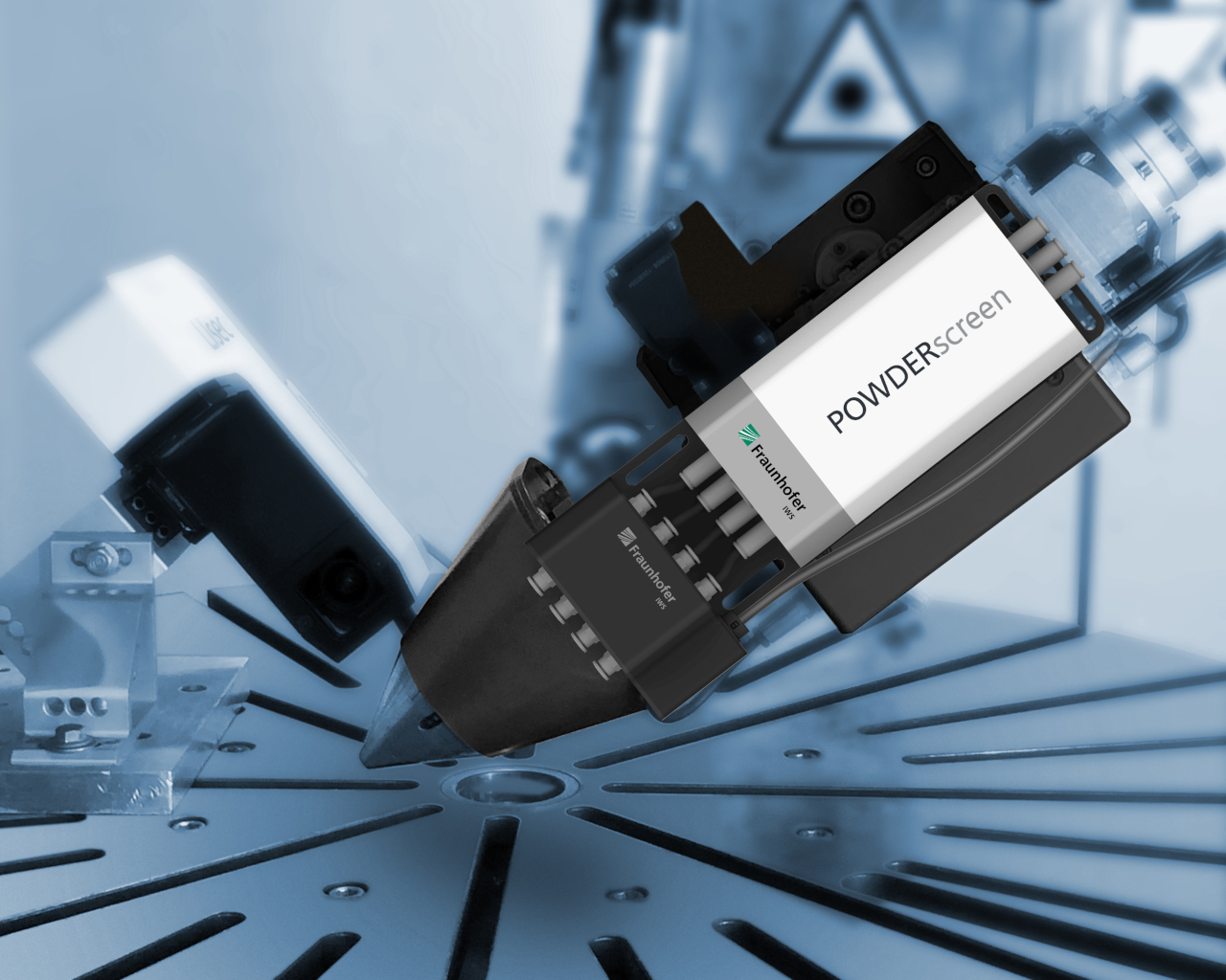 Mounting on the process head: Using the newly developed "POWDERscreen" sensor can significantly increase process reliability.